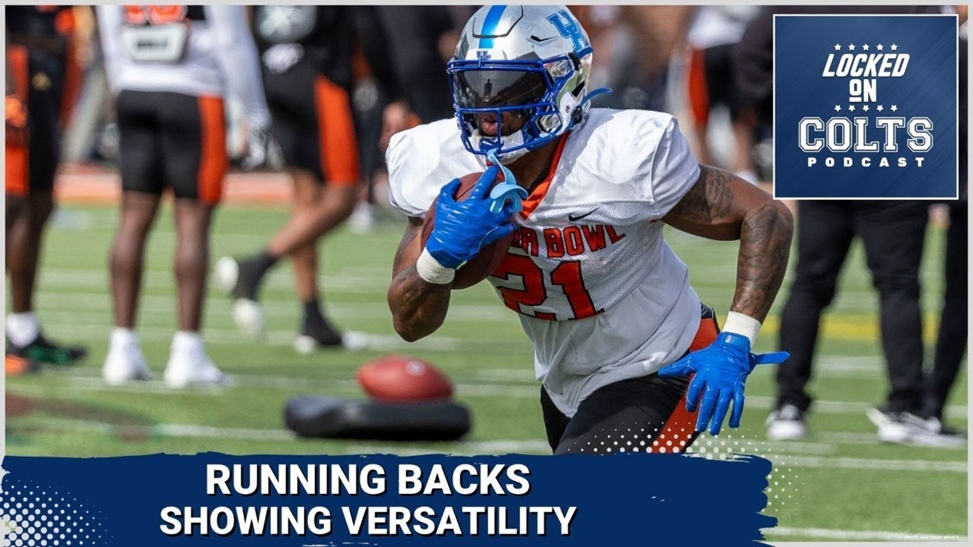 Senior Bowl practice has concluded ahead of Saturday's matchup, and the running backs continued to show their chops in the passing game.