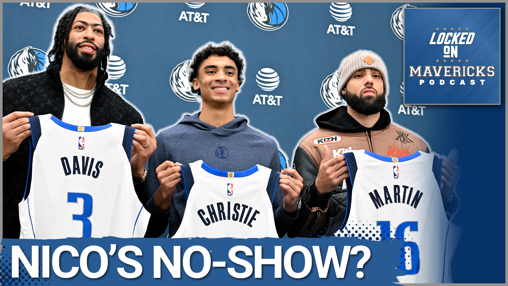 Mavs hosts discuss Anthony Davis's arrival, Nico Harrison's absence from press conference, and expectations for upcoming game amid fan reactions to Luka Doncic trade