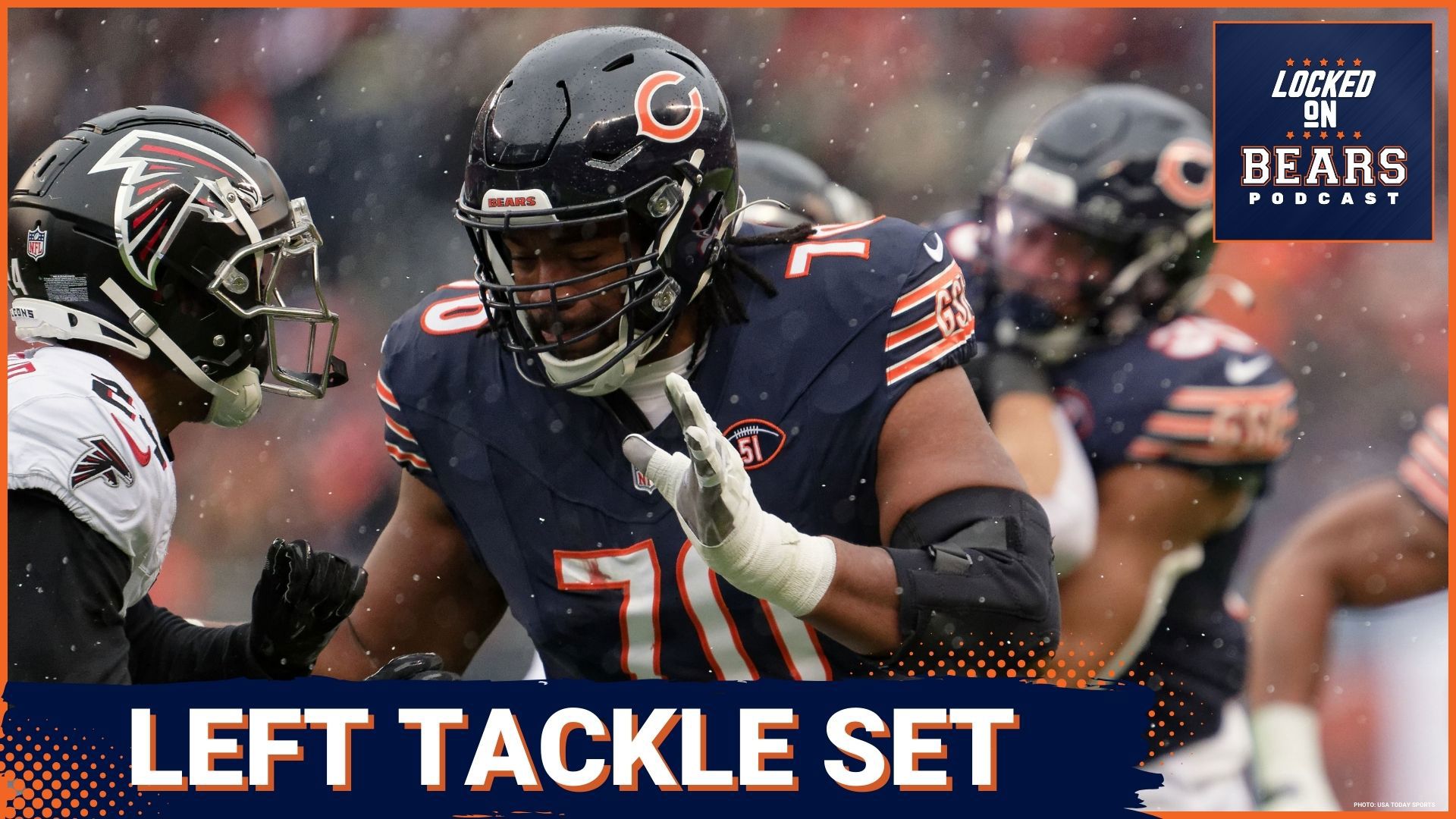 The Chicago Bears haven't named a starting left tackle, but their actions at practice speak louder than their words.