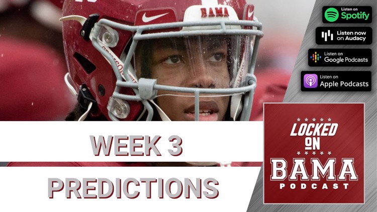 Predictions for Alabama football and other SEC teams week 3