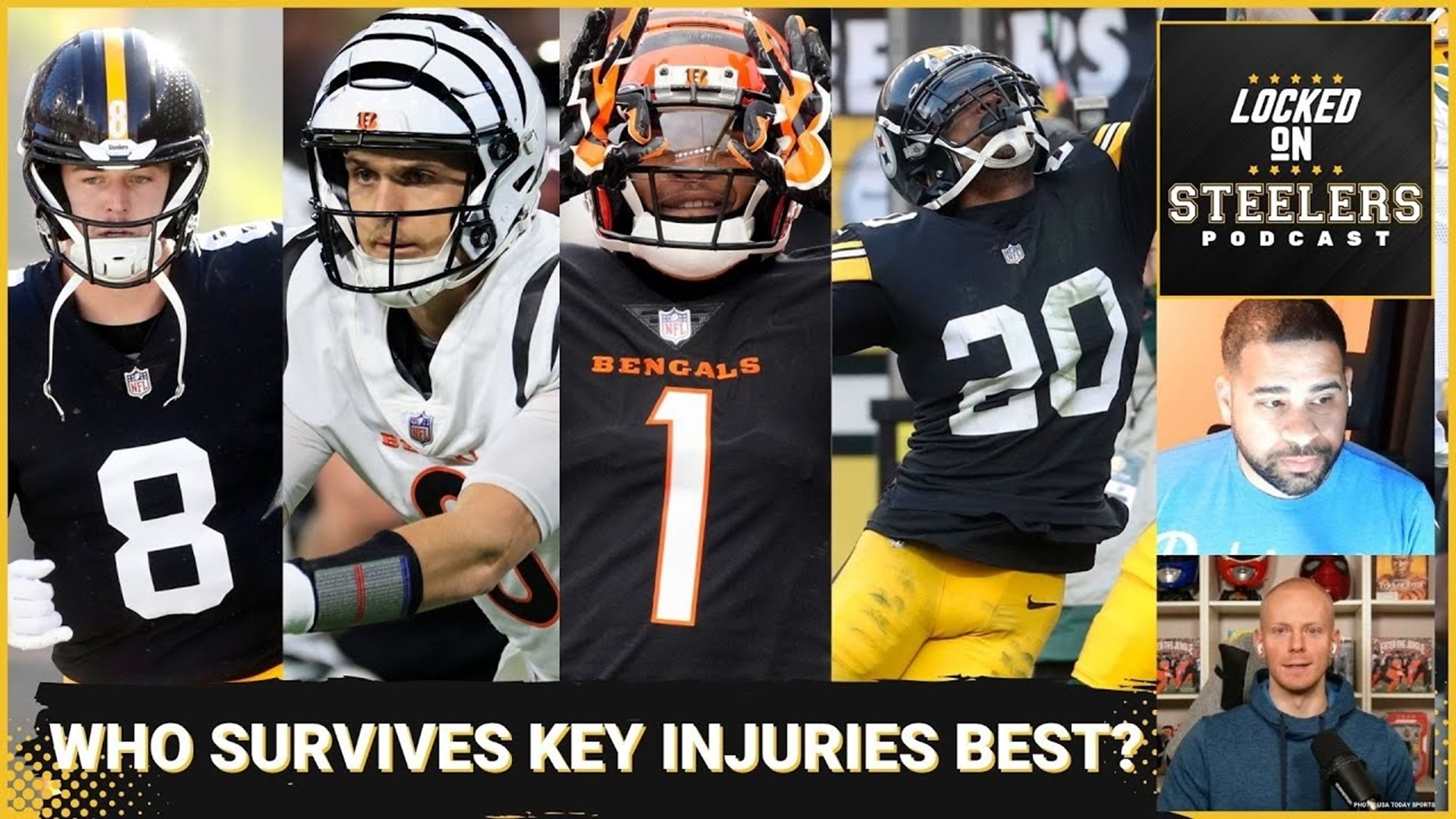 The Pittsburgh Steelers and Cincinnati Bengals have suffered several key injuries all season, and that will be the story of their big game Saturday.