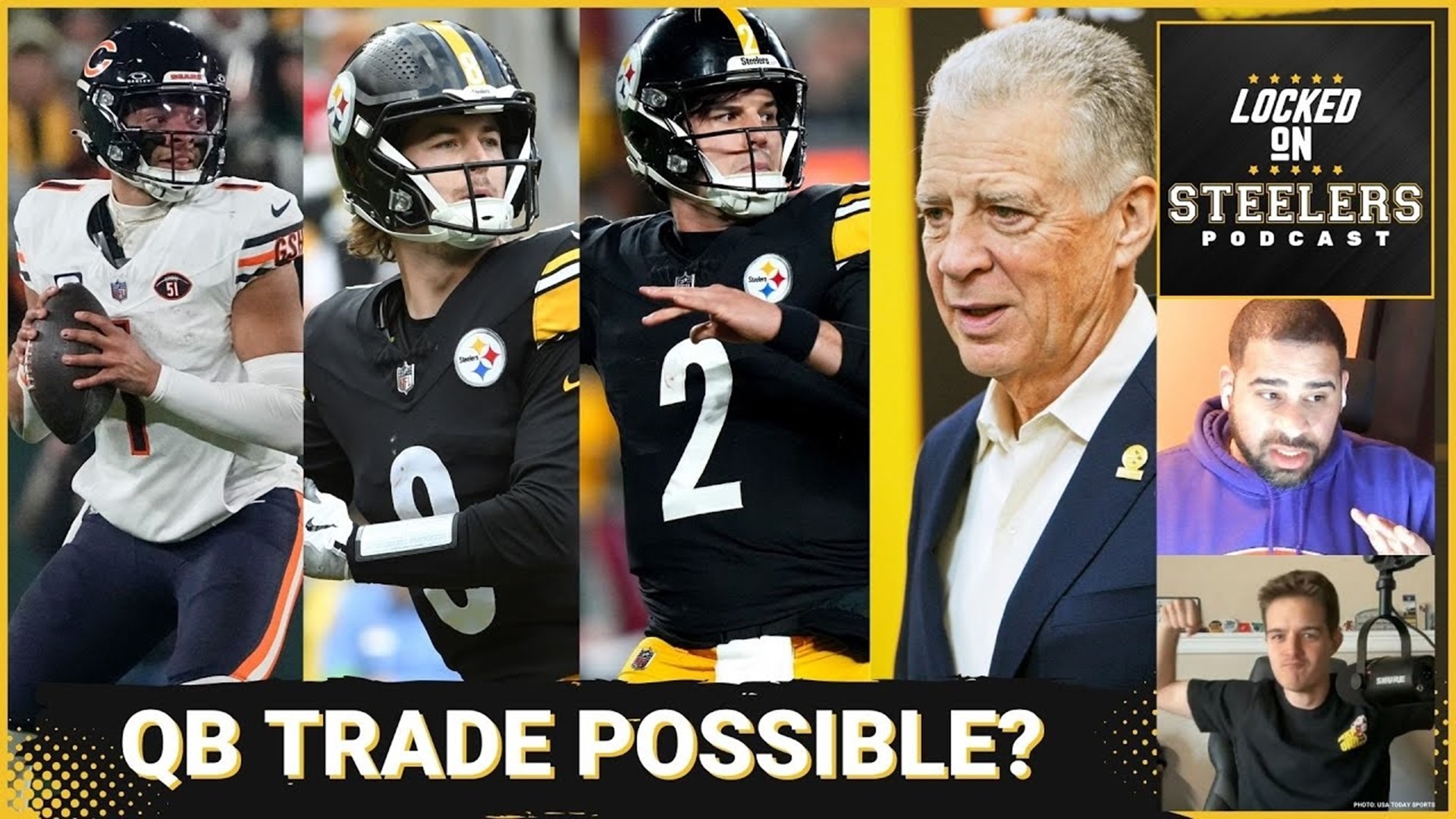 The Pittsburgh Steelers' owner Art Rooney said the door was open to a trade for a quarterback, and some speculate that means Justin Fields.