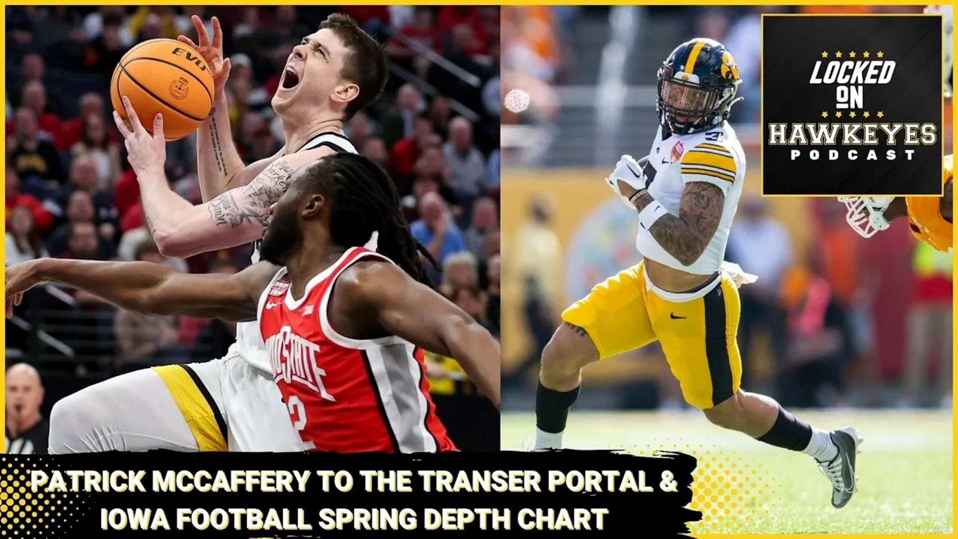 Patrick McCaffery to the transfer portal, Iowa Football depth chart, Caitlin Clark & Ice Cube