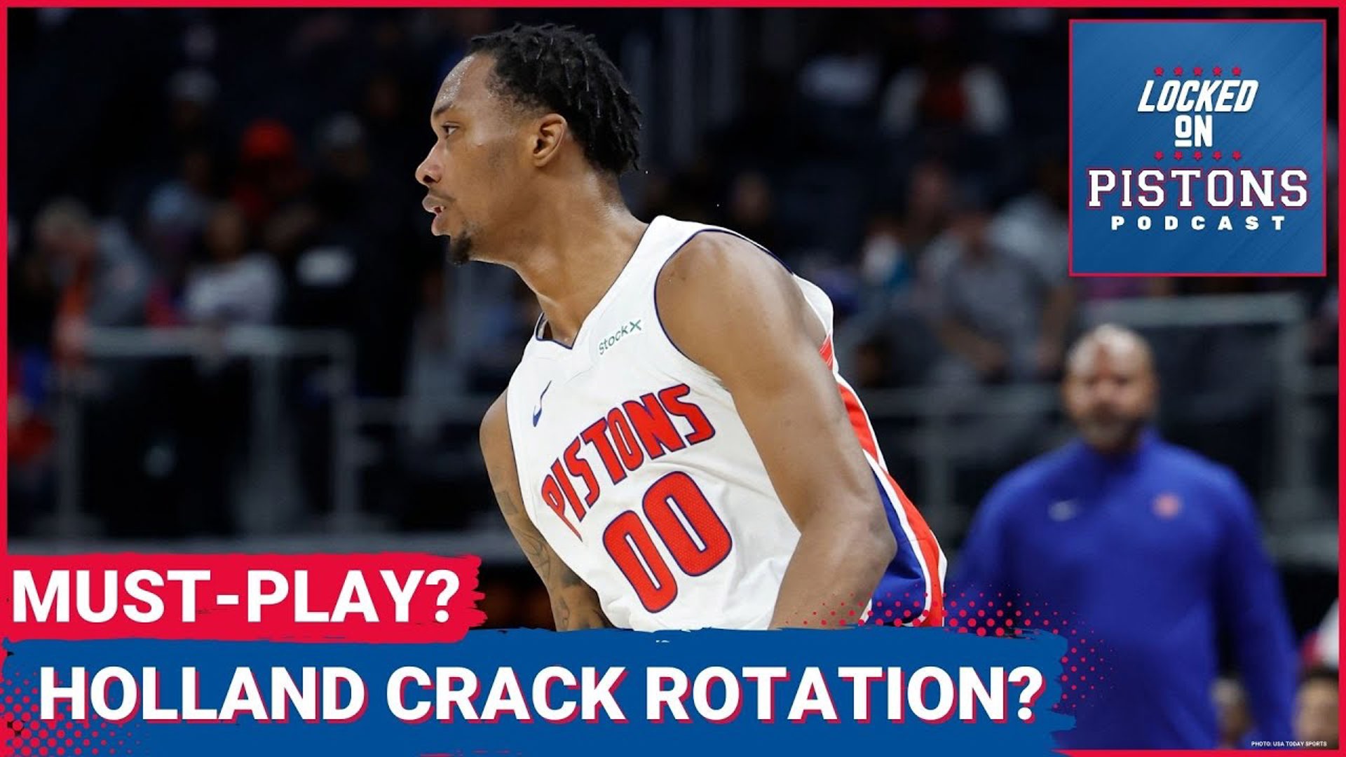 Ron Holland looked impressive as a rookie for the Detroit Pistons in the first preseason game