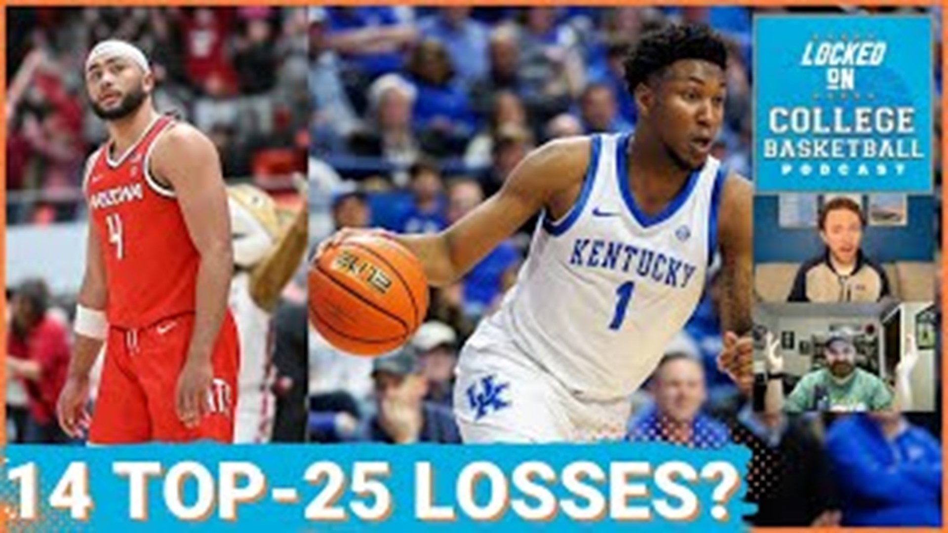 14 of the top 25 college basketball programs in the AP poll lost last week, with both the Arizona and Kentucky Wildcats and Illinois Fighting Illinois falling victim