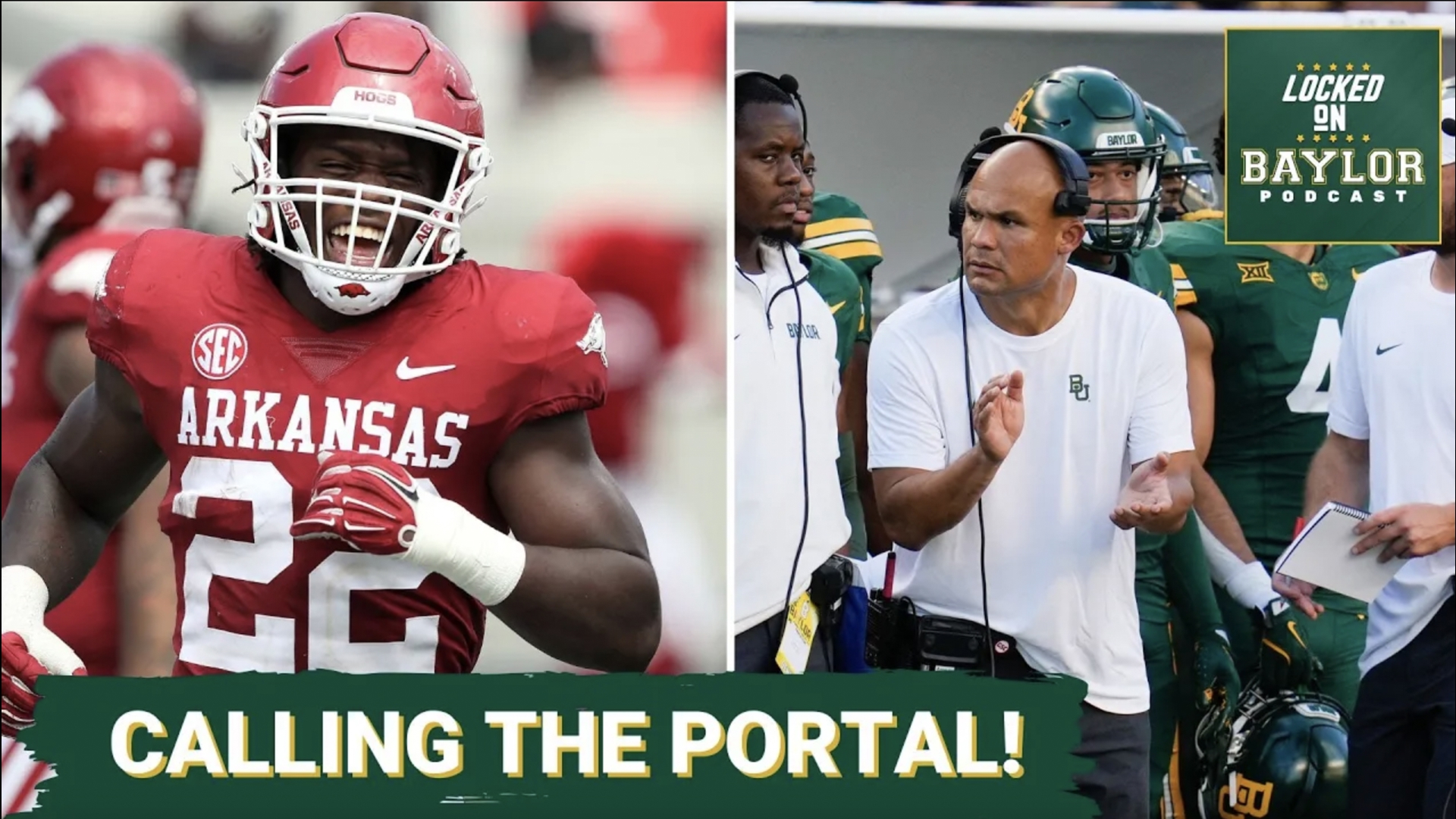 The Arkansas Razorbacks are in flux right now with more than 25 players entering the transfer portal this week, but that can only help the Baylor Bears.