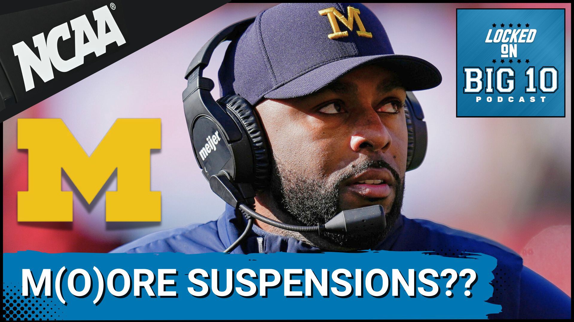 NCAA hits Michigan football hard. Cheryl Moore's fate uncertain. UCLA baseball shines. Big Ten recruiting heats up. Rutgers, Iowa make moves. Bold predictions ahead.