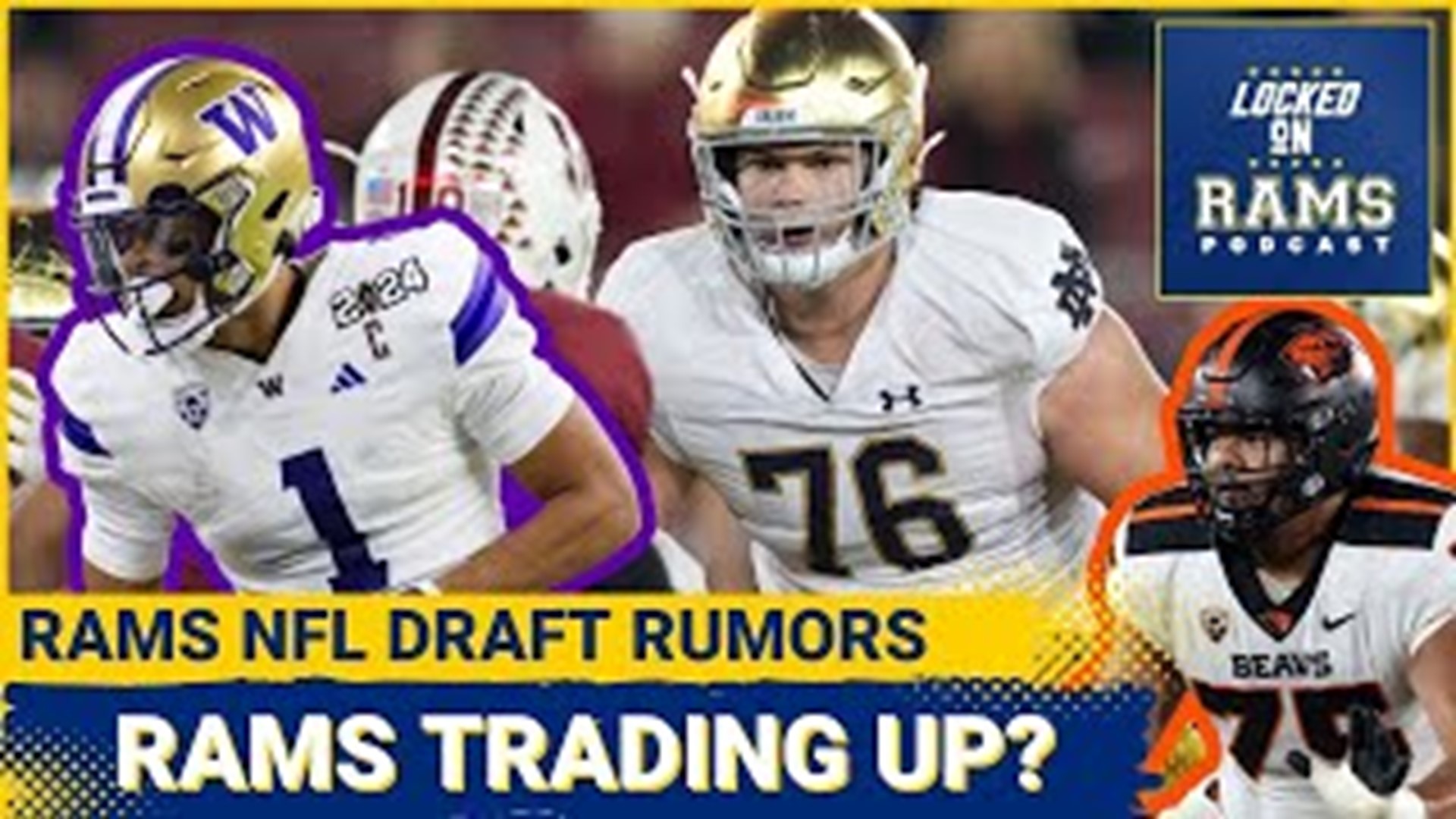 Rams Want to Trade Up in NFL Draft, Rams Trade Up Options, Joe Alt ...