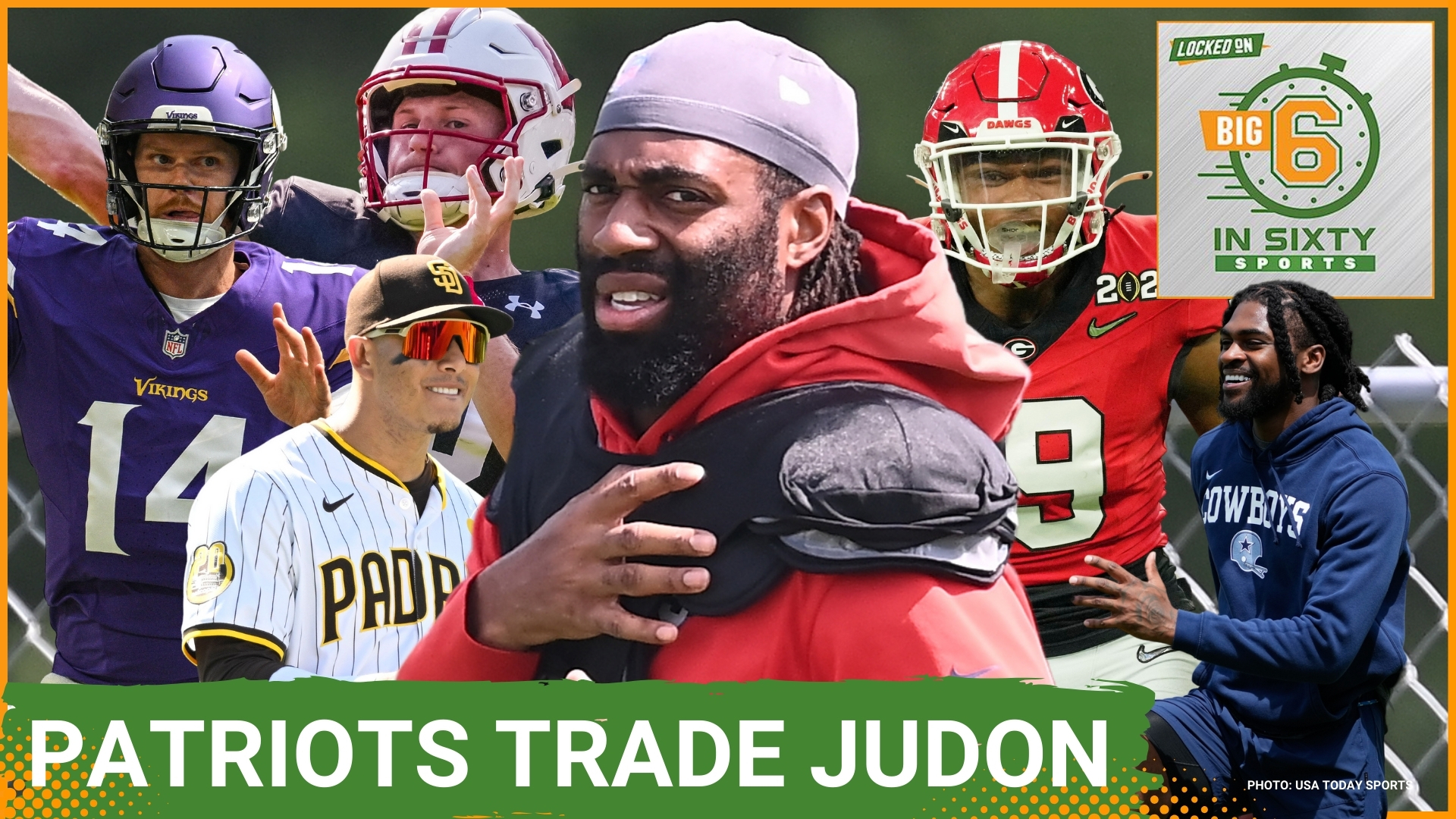 The Patriots trade Matthew Judon to the Falcons and Wisconsin chooses a starting quarterback. The Vikings turn to Sam Darnold and Trevon Diggs returns to the Cowboys