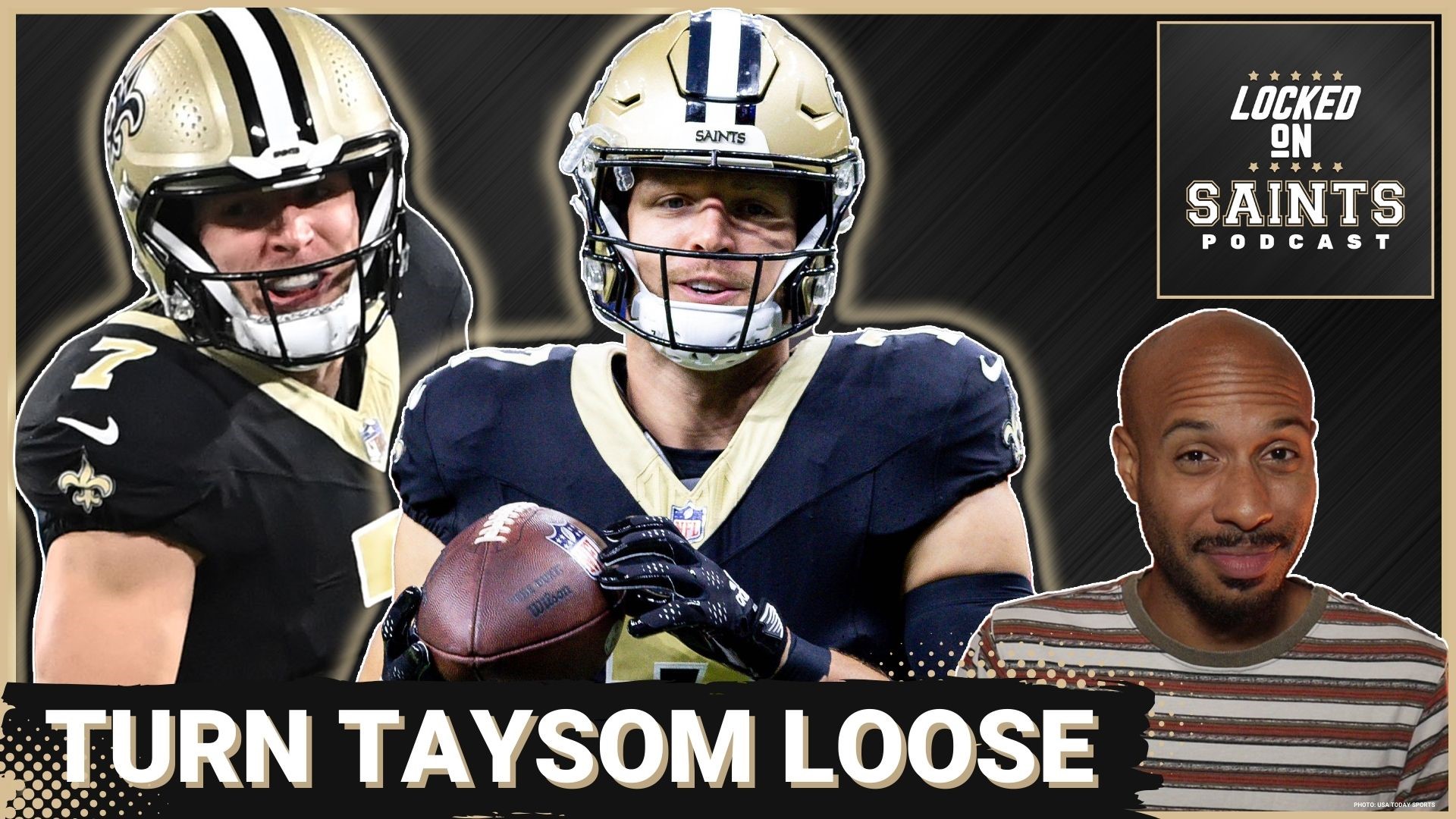 Taysom Hill of the New Orleans Saints in action against the New