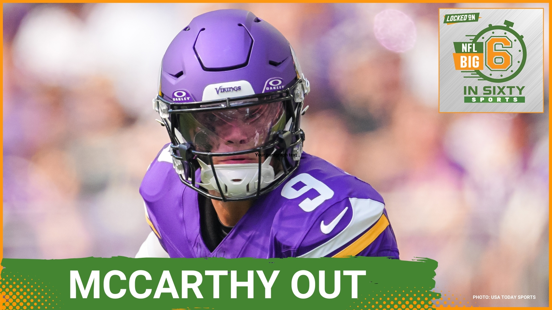 J.J. McCarthy's Rookie Season Ends Before It Starts | The Big 6 in 60 NFL