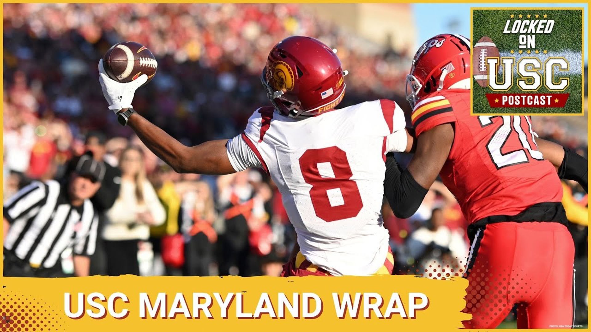 The Trojans lead 21-7 at the half and did not allow any rushing yards in the first half. But Maryland came out with the victory.