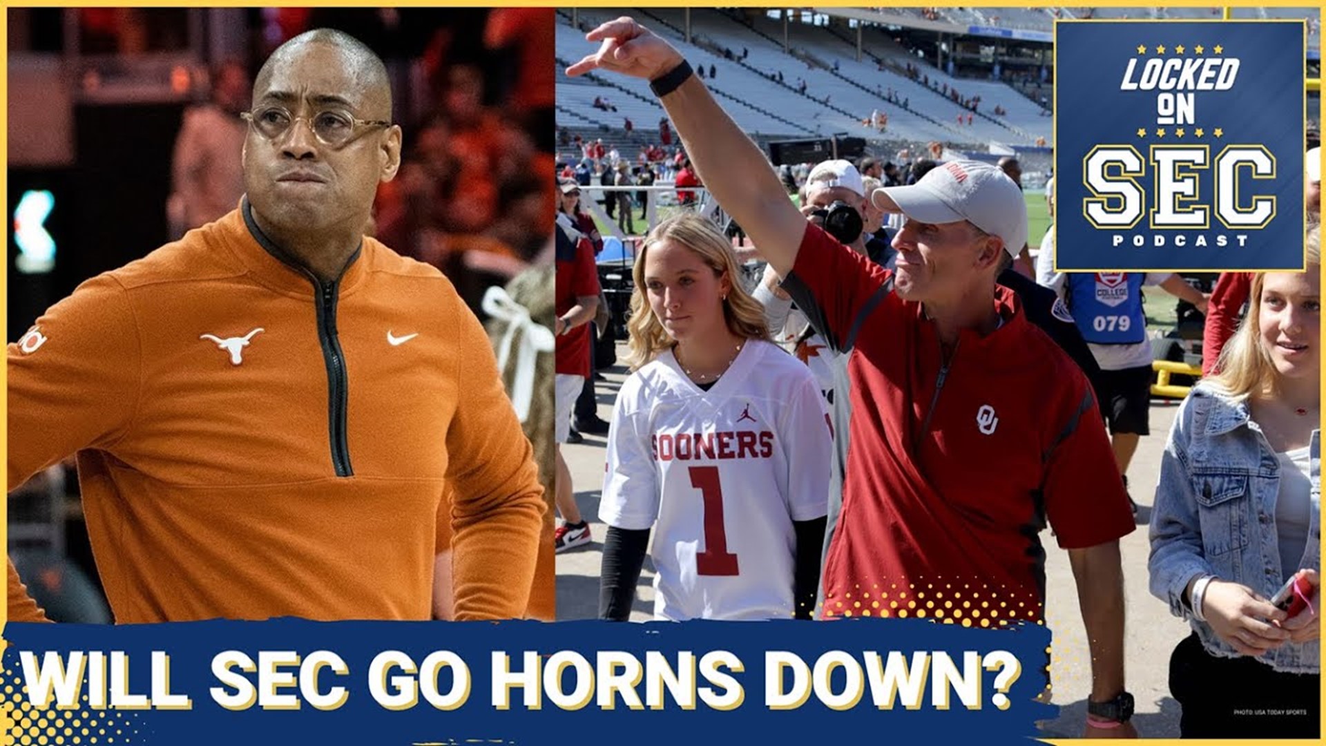 On today's show, Texas basketball coach Rodney Terry took exception to the Horns Down gesture? They should really get over it before they come to the SEC.