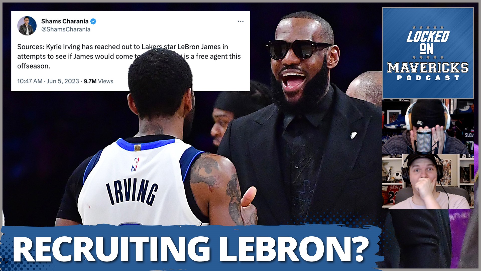 Nick Angstadt & Isaac Harris discuss the rumor that Kyrie Irving is recruiting Lebron James to join Luka Doncic on the Dallas Mavericks. Who does this story benefit?