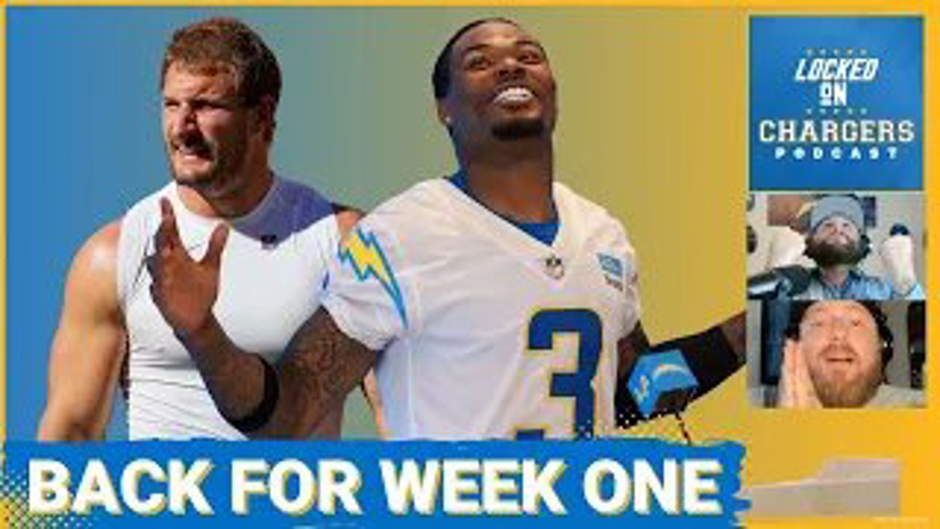 Joey Bosa and Derwin James are cornerstones of the defense, and while they are out now with injuries, Jim Harbaugh says he expects them to be ready for week one.