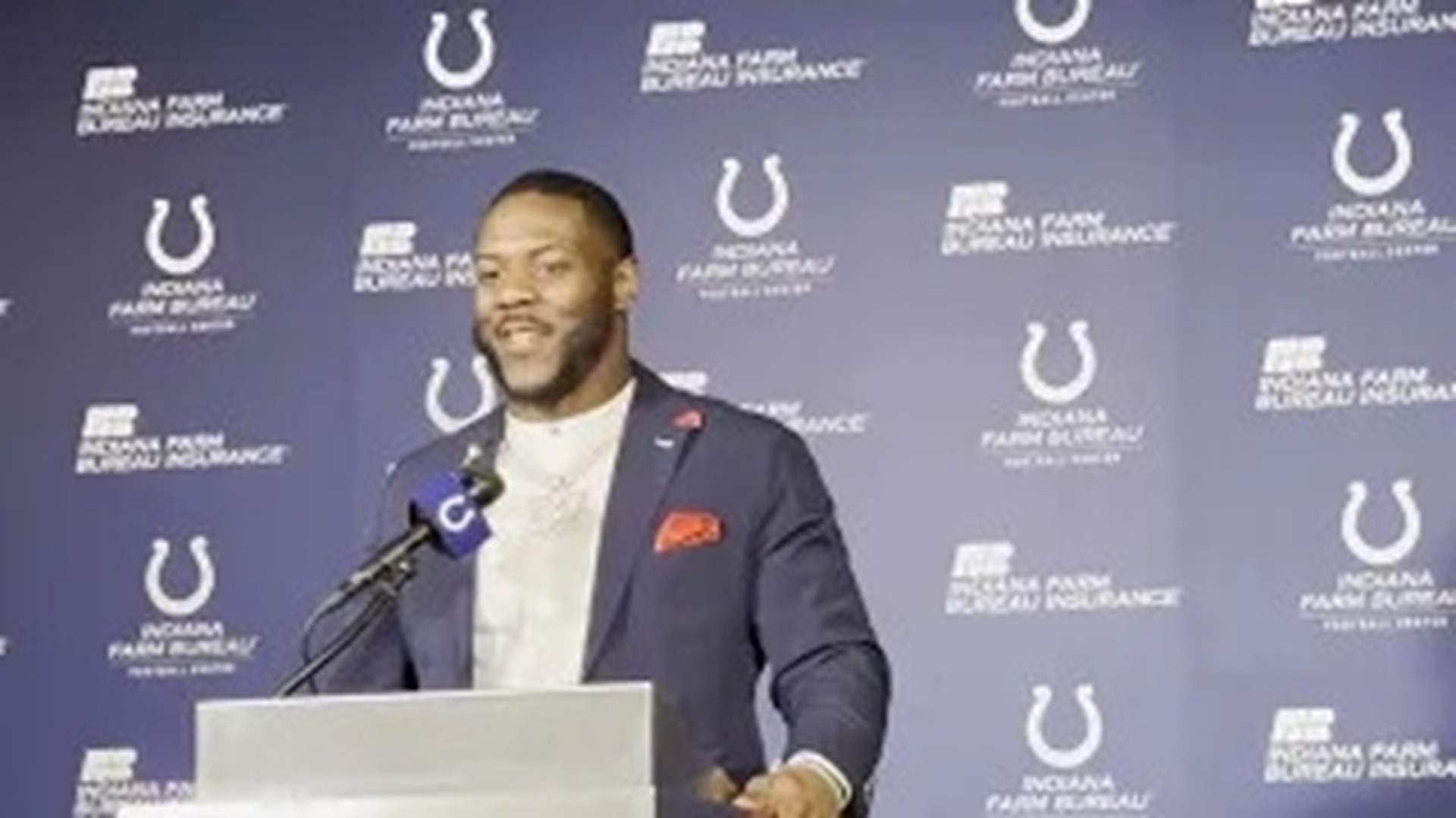 Indianapolis Colts linebacker Zaire Franklin spoke after signing his contract extension and discussed working his way up from a seventh-round pick.