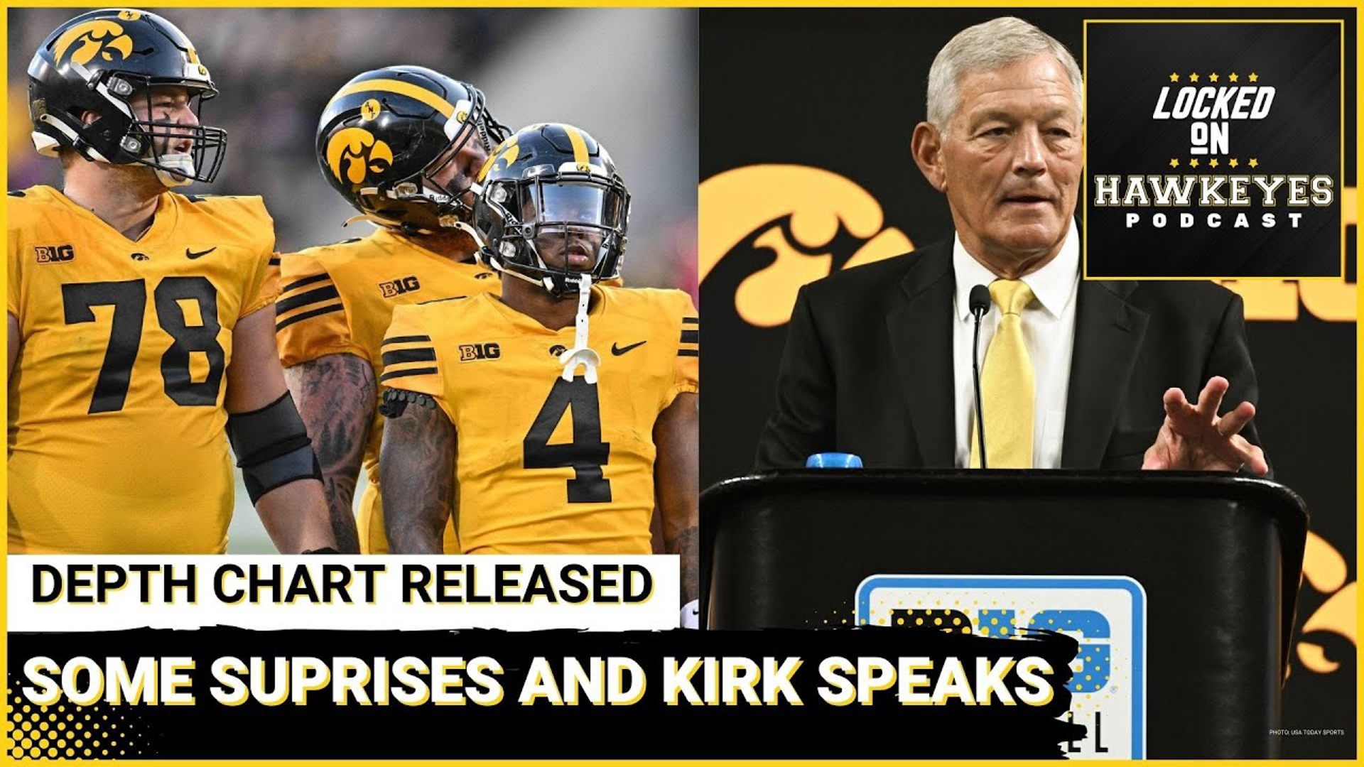 "Gridiron Insights: Iowa's Depth Chart Unveiled & Kirk Ferentz at Big Ten Media Days"