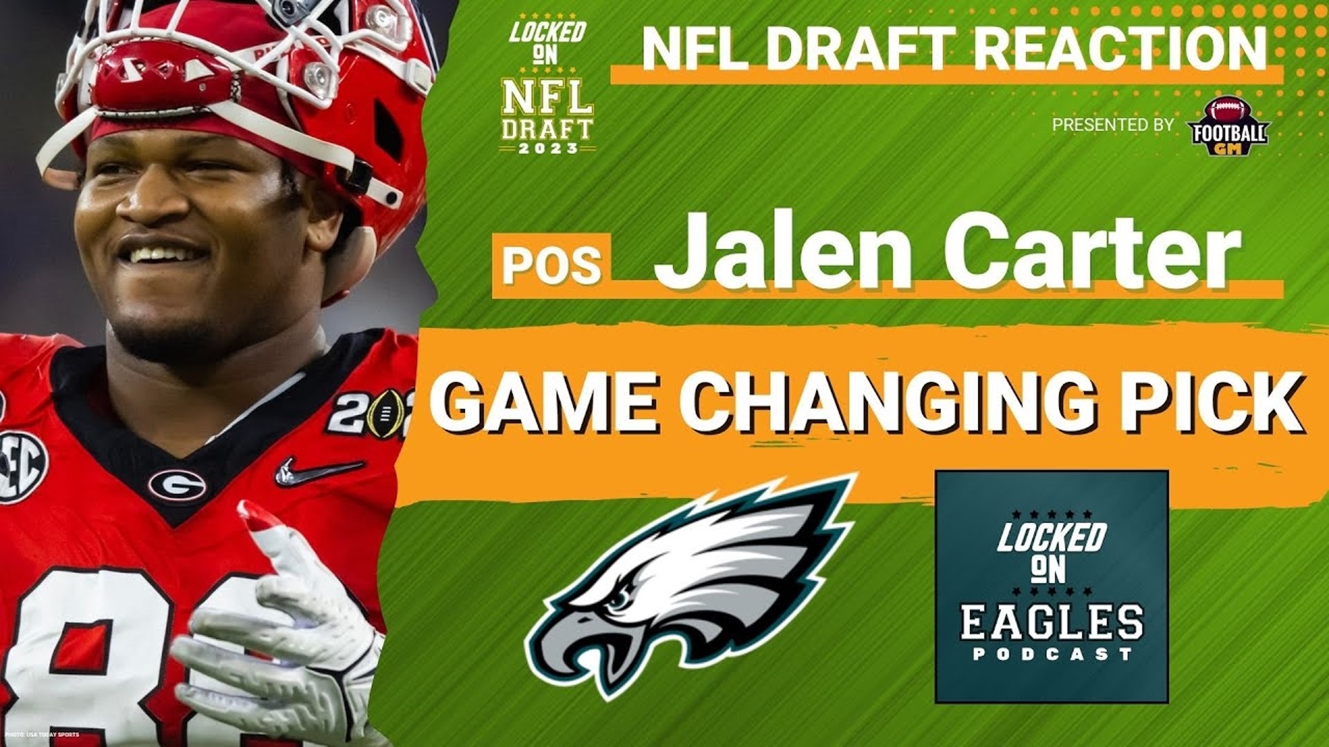 The Philadelphia Eagles select Georgia defensive star Jalen Carter with the ninth pick in the 2023 NFL Draft.