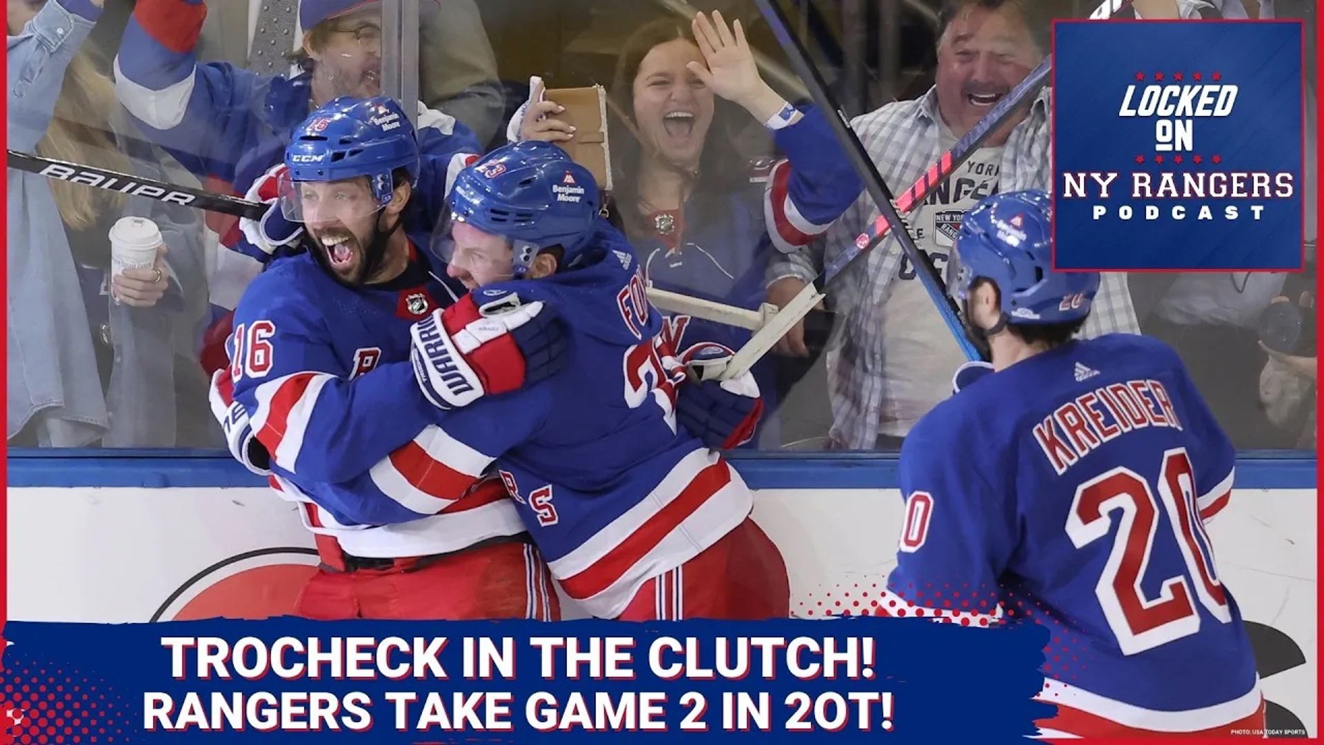 The Rangers rally to claim 4-3 Game 2 overtime win in an instant classic against the Canes!

-Rangers stage ANOTHER third-period comeback... this is who they are.