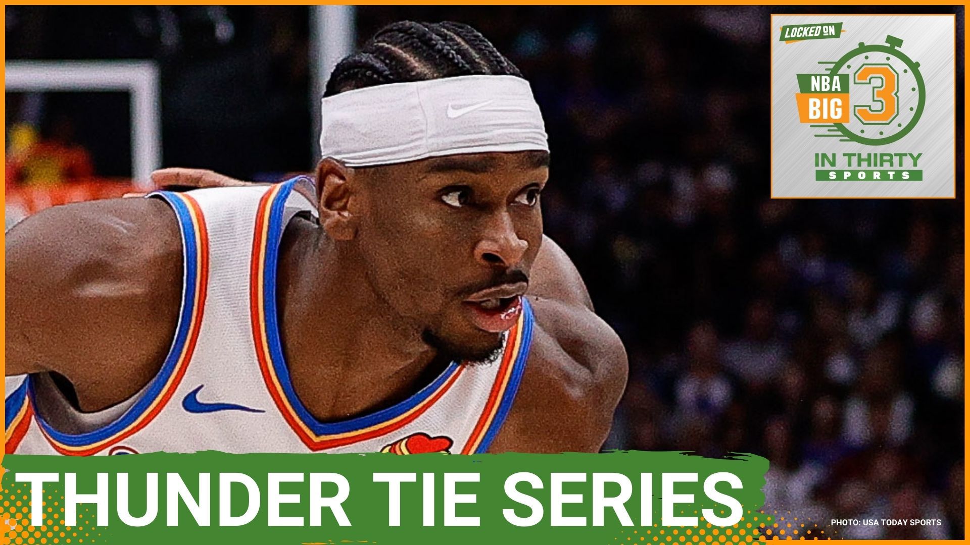 The Thunder beat the Nuggets to tie their series and the Pacers go up 3-1 on the Cavaliers. The Timberwolves take a 2-1 lead on the Warriors with Steph Curry out.