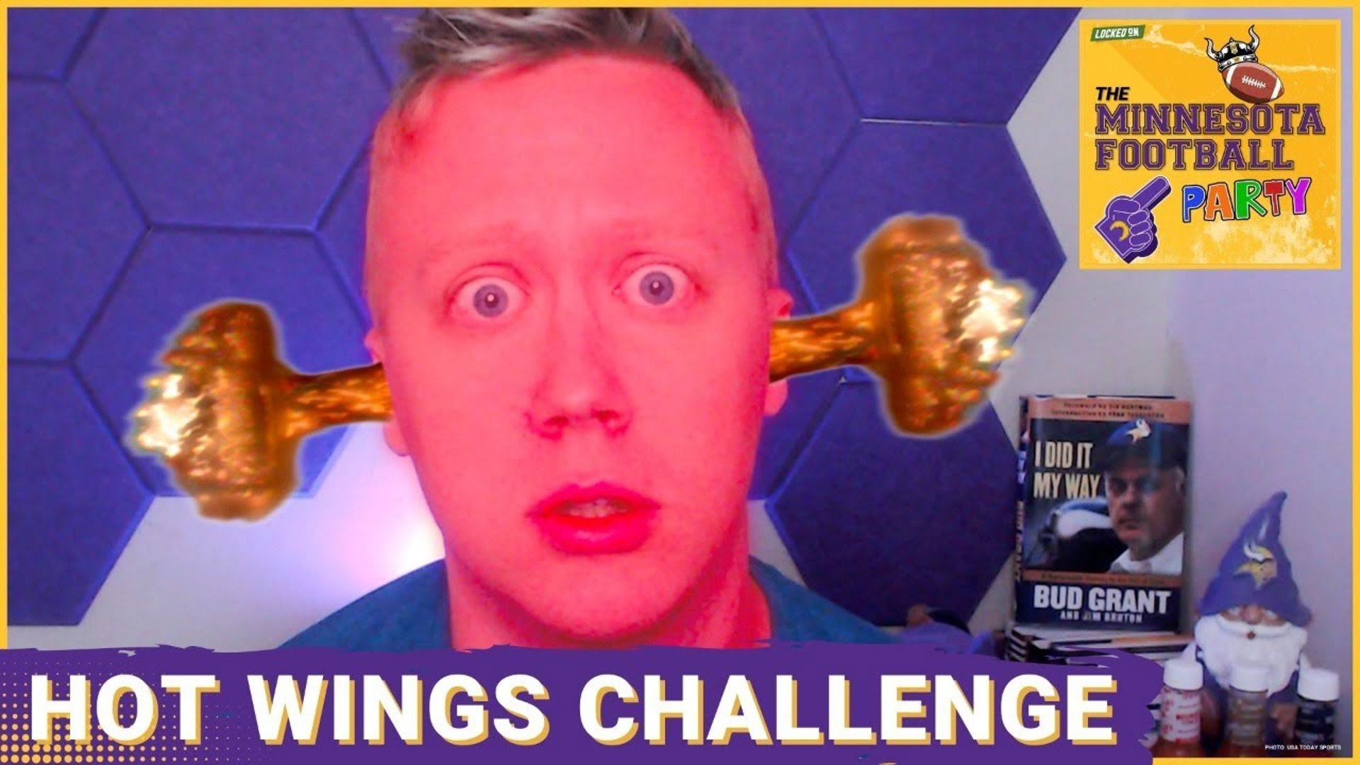 Minnesota Vikings Podcaster Eats CRAZY HOT WINGS