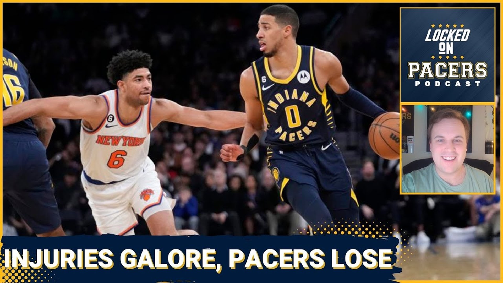Tyrese Haliburton exits Indiana Pacers loss vs New York Knicks with knee injury