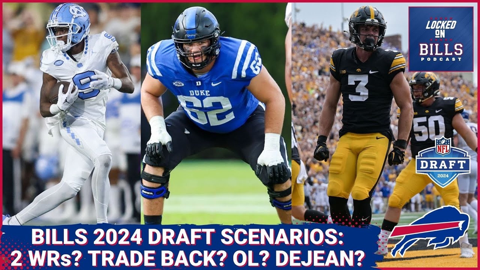 Buffalo Bills 2024 NFL Draft Scenarios WR double dip? Trade back