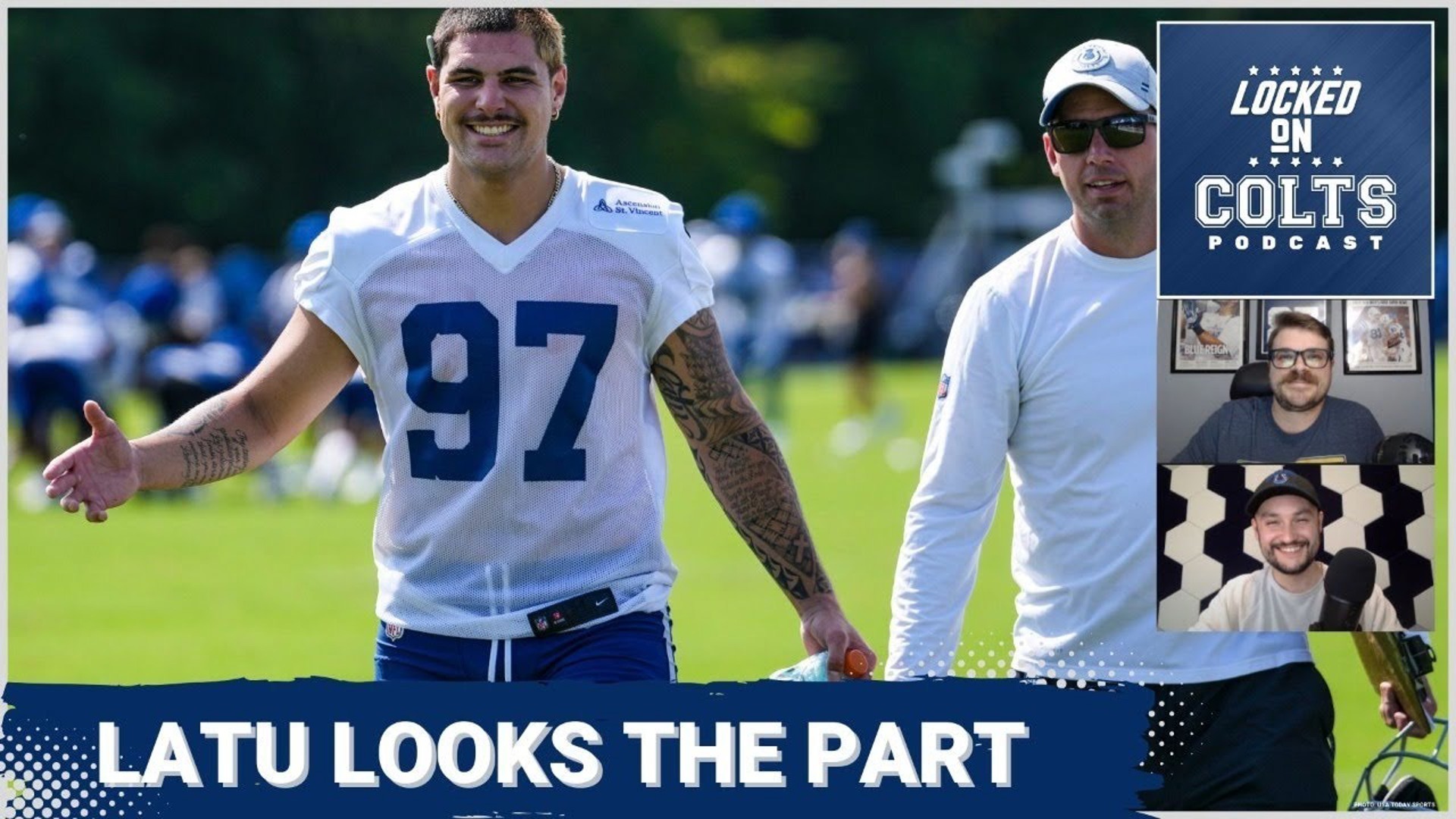 Indianapolis Colts rookie Laiatu Latu took center stage on the first day of pads at training camp practice, displaying his burst, athleticism, and flexibility.