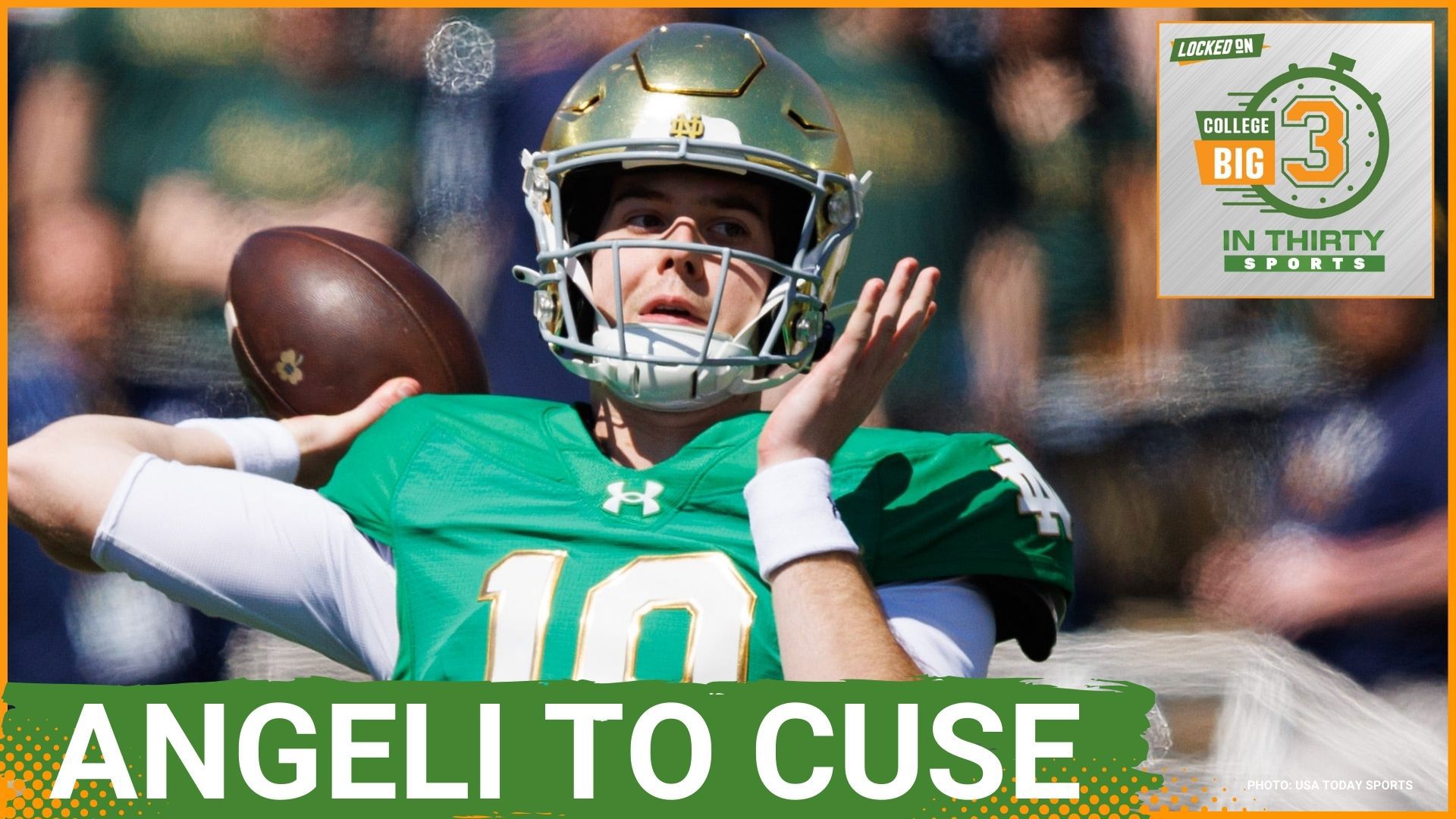 Former Notre Dame quarterback Steve Angeli transfers to Syracuse and Alabama gets transfer tight end Jack Sammarco. LSU's Curtis Givens enters the portal.