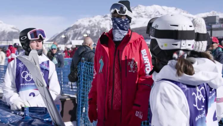 Snoop Dogg learns about moguls at the Winter Olympics