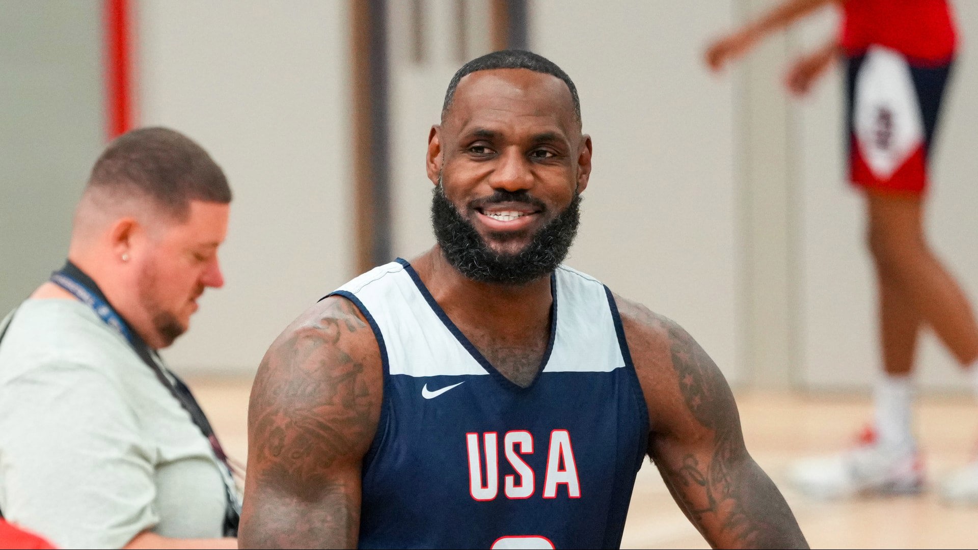 The 39-year-old basketball star got the nod hours before playing in his final pre-Olympics match: an exhibition game against Germany.