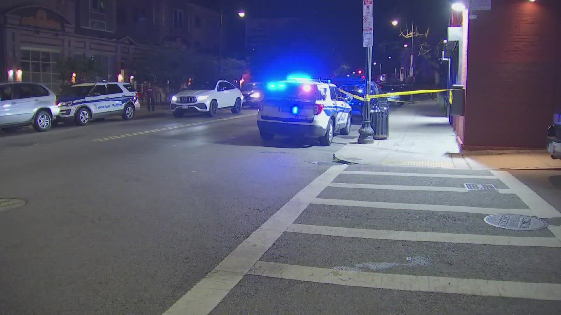 The shooting happened Wednesday night as a crowd was gathered in the city’s Dorchester section.