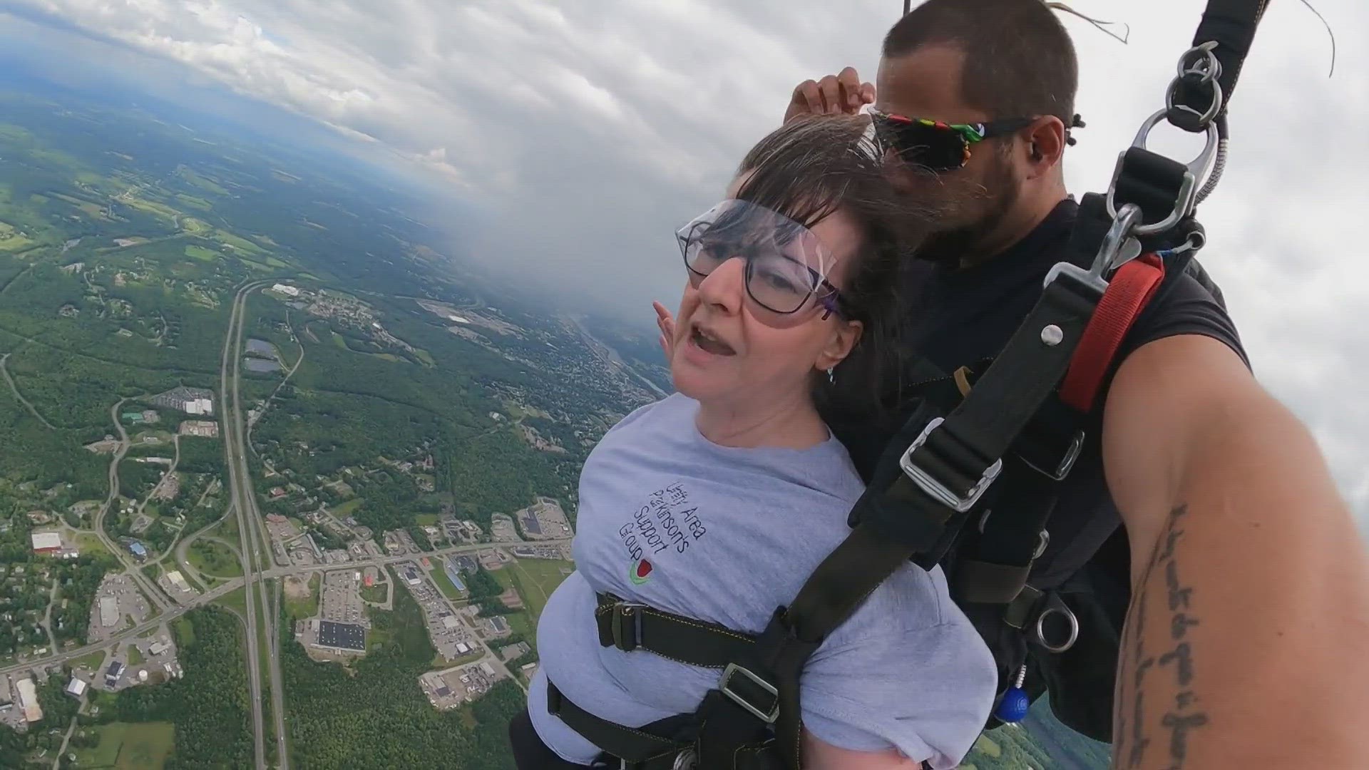 Eleanor Bilodeau said her husband, Gerard, always wanted to jump one last time before his death.