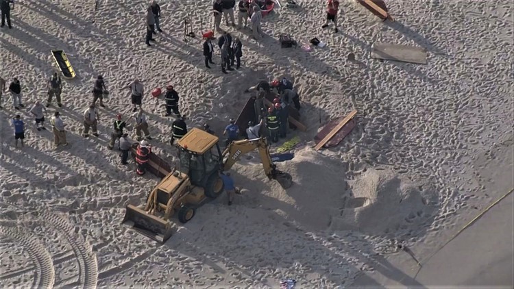 Teen dies after becoming trapped in sand pit on Jersey Shore