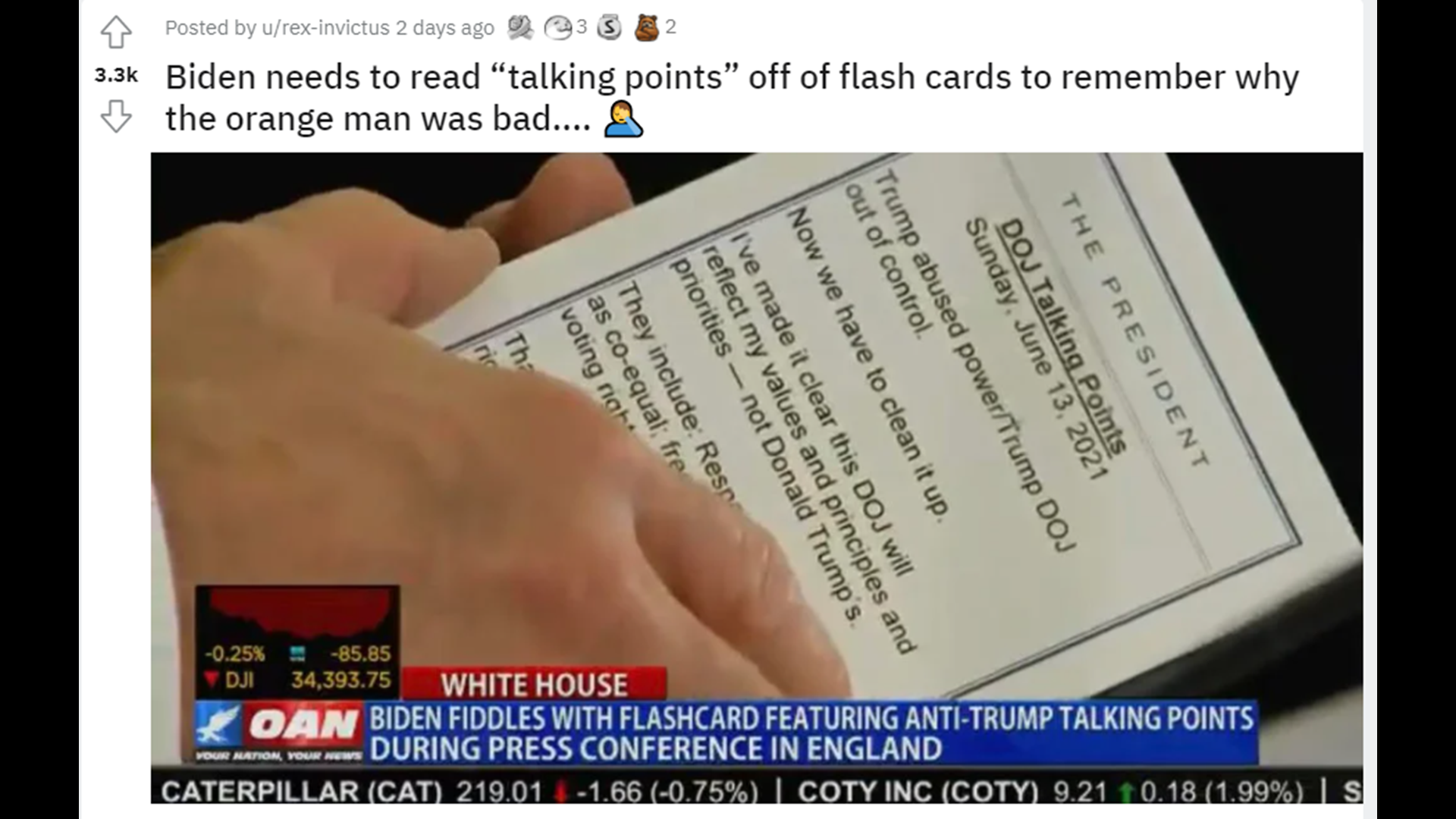 Joe Biden Held Flash Cards During G 7 Summit Speech 9371