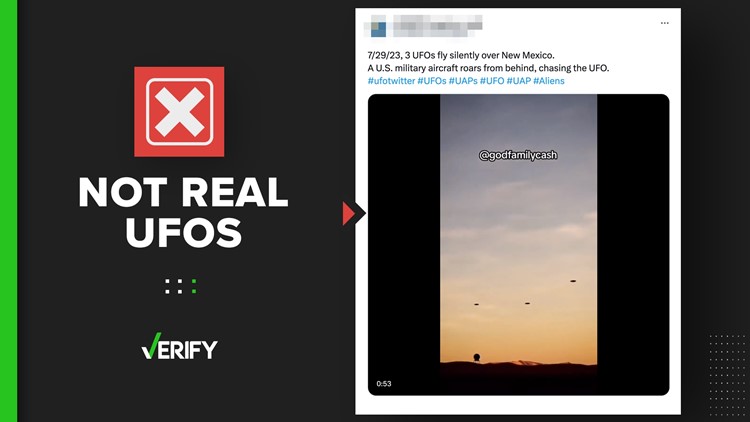No, a viral video of three UFOs isn’t real