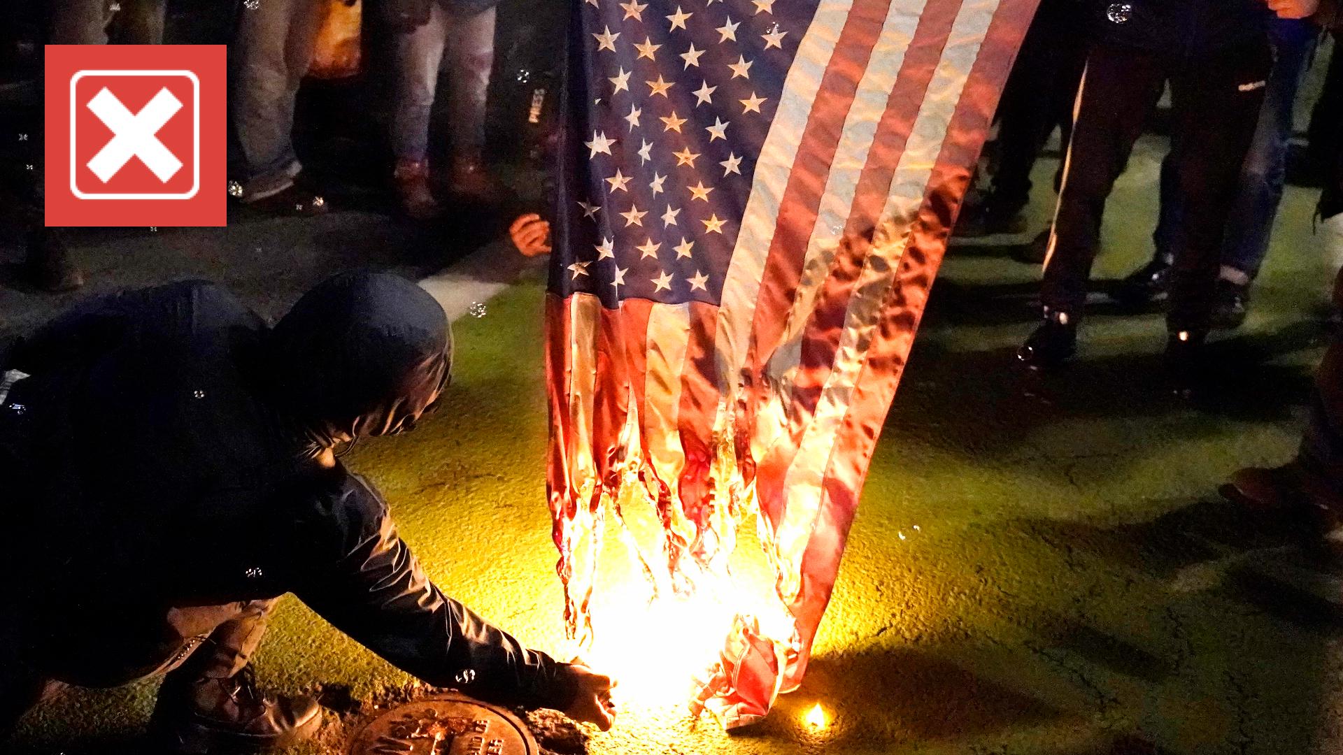 It s not a crime to burn the u s flag verifythis