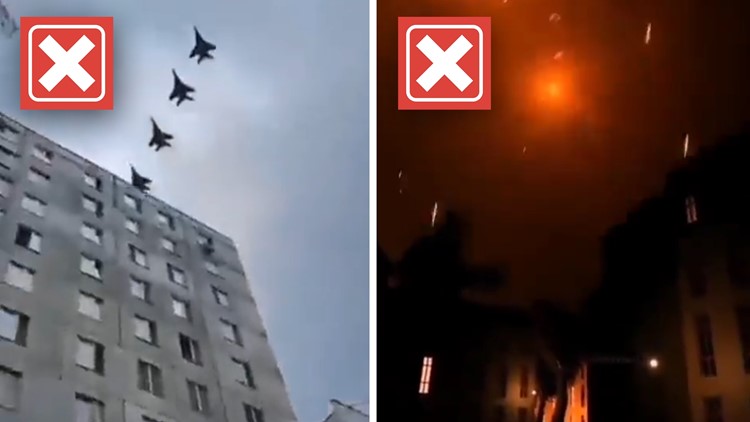 Fact-checking videos claiming to show Russia&rsquo;s aerial attacks on Ukraine