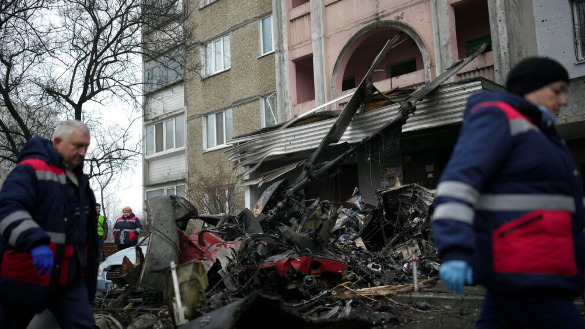 The cause of the crash was unclear Wednesday morning, but it comes days after a deadly Russian attack on an apartment building that killed 45.