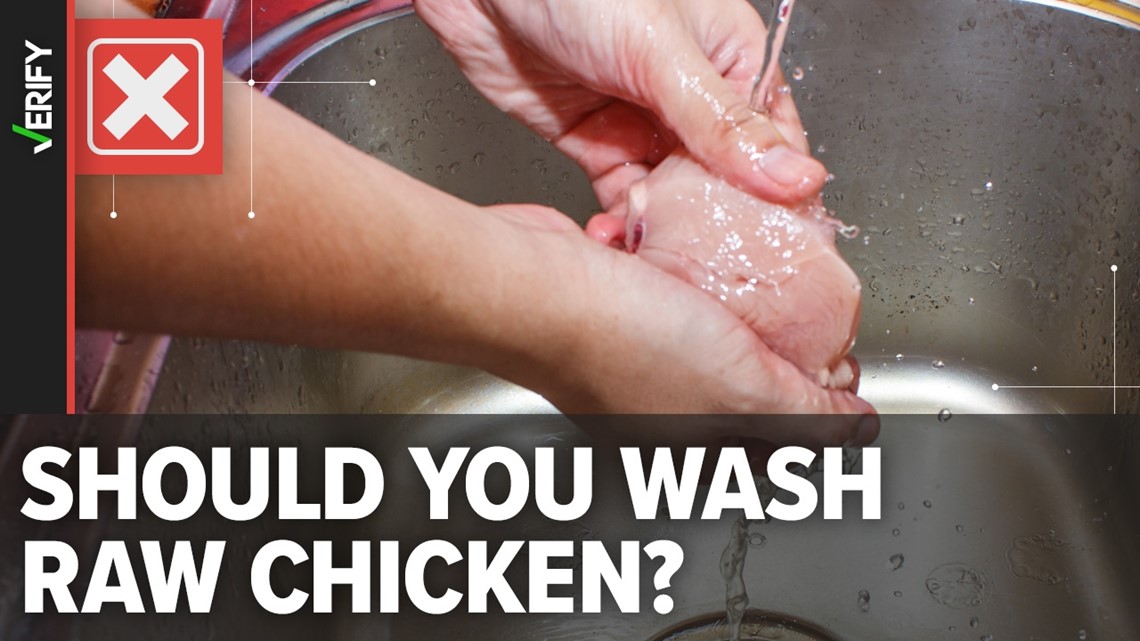 You do not need to wash raw chicken before cooking it