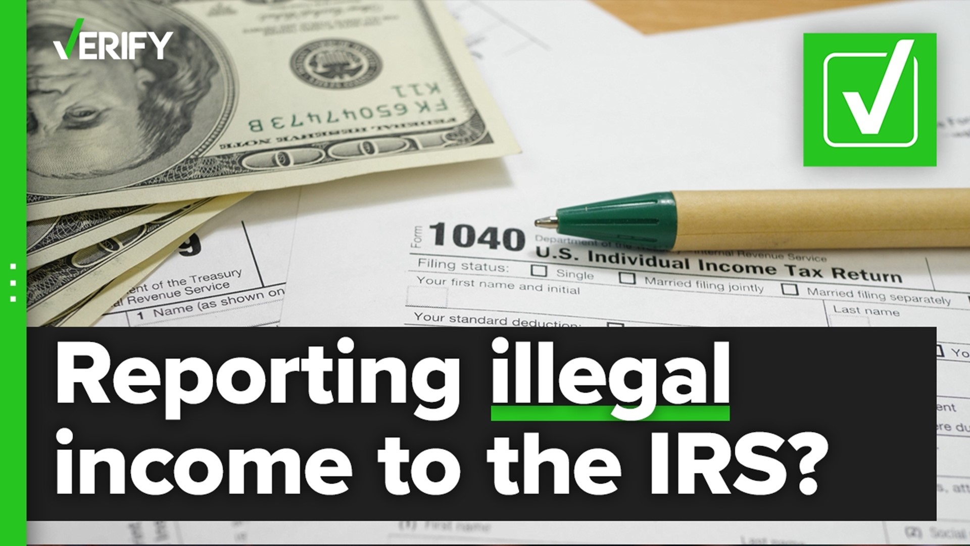 IRS requires you to report stolen property, illegal