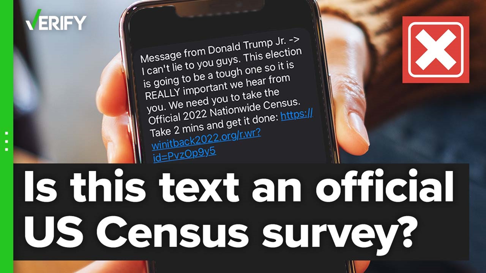 U.S. Census messages are sent from the number 39242 and only direct people to .gov websites.
