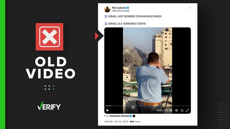 No, this video doesn&rsquo;t show a recent Israeli missile strike caught live on camera