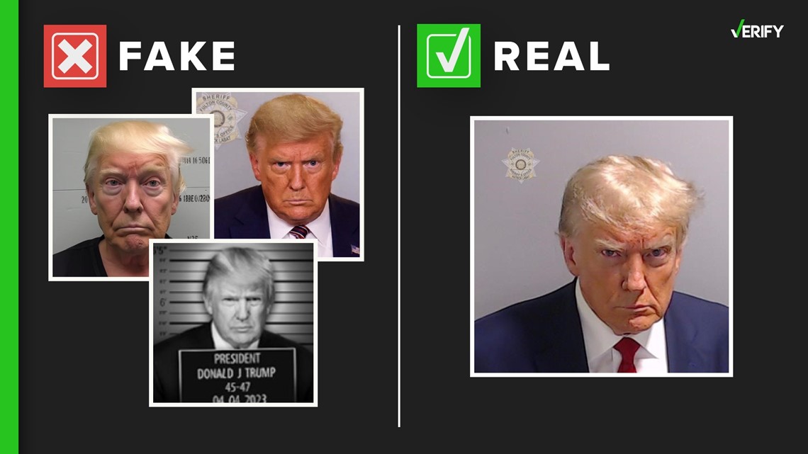 Former President Trumps Fulton County Mugshot Real Vs Fakes 1548