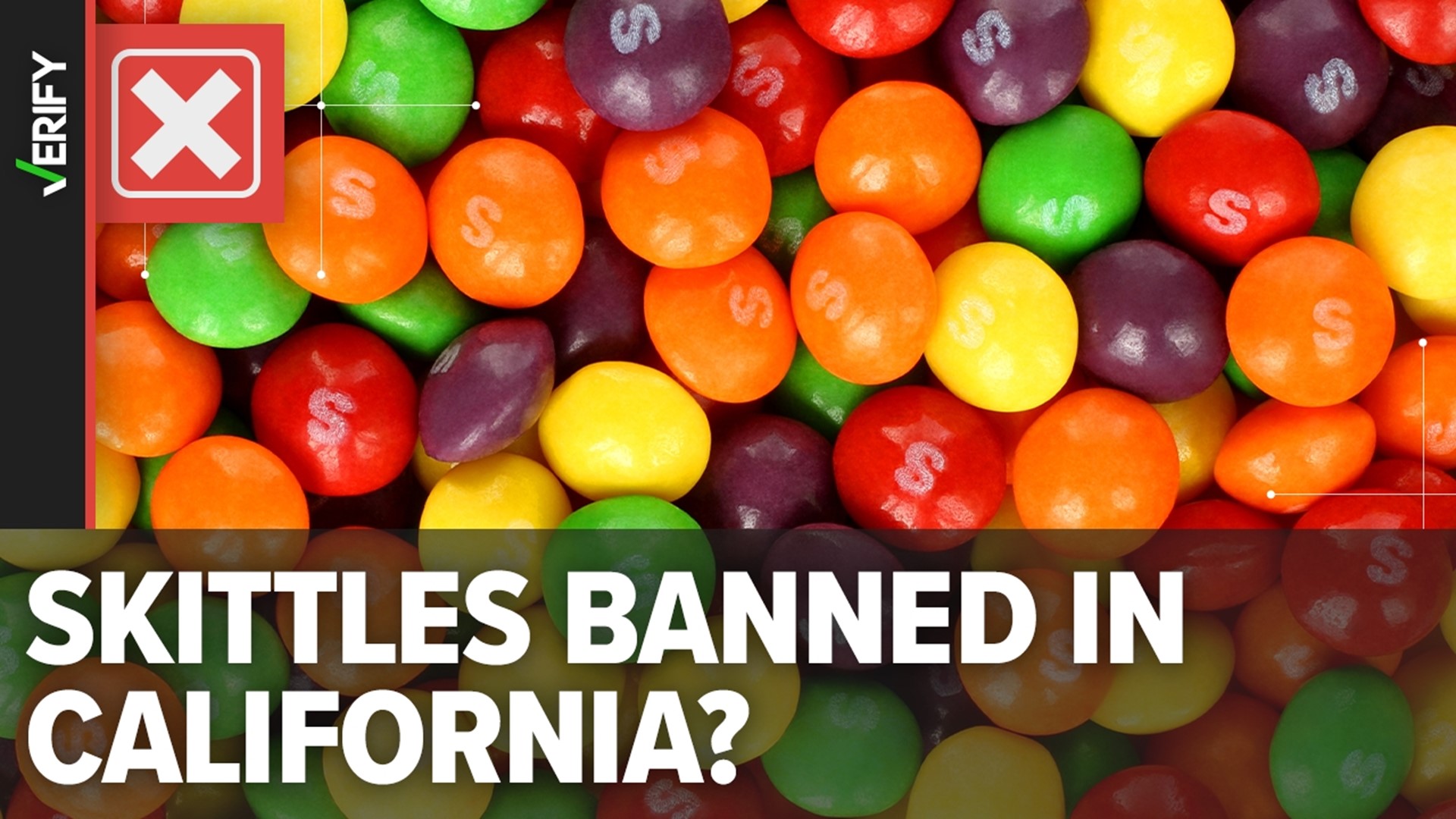 A new California law doesn’t ban Skittles. Here’s what the California Food Safety Act says about red dye No. 3, brominated vegetable oil and titanium dioxide.