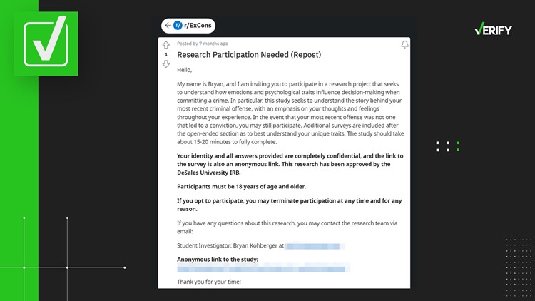 Yes, Idaho murder suspect Bryan Kohberger did post on Reddit asking for help researching why people commit crimes