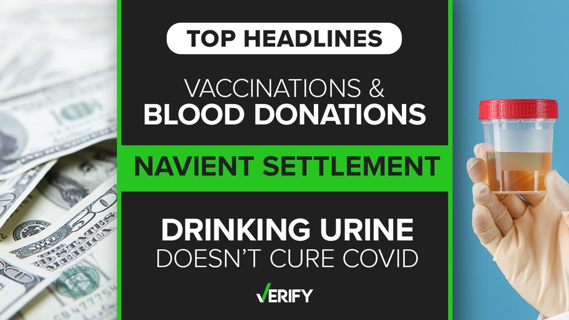 Top Headlines 1.21: Can the unvaccinated donate blood? Canceled student loans? Does drinking your pee cure COVID?