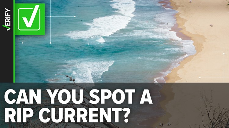 It is possible to spot a rip current at the beach