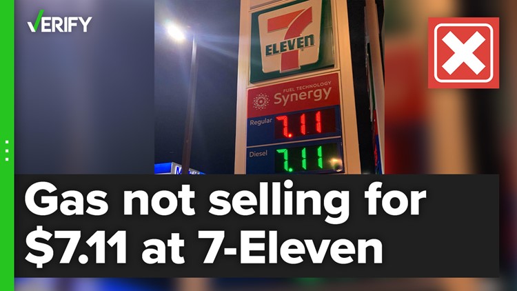 No, gas is not selling for $7.11 at 7-Eleven
