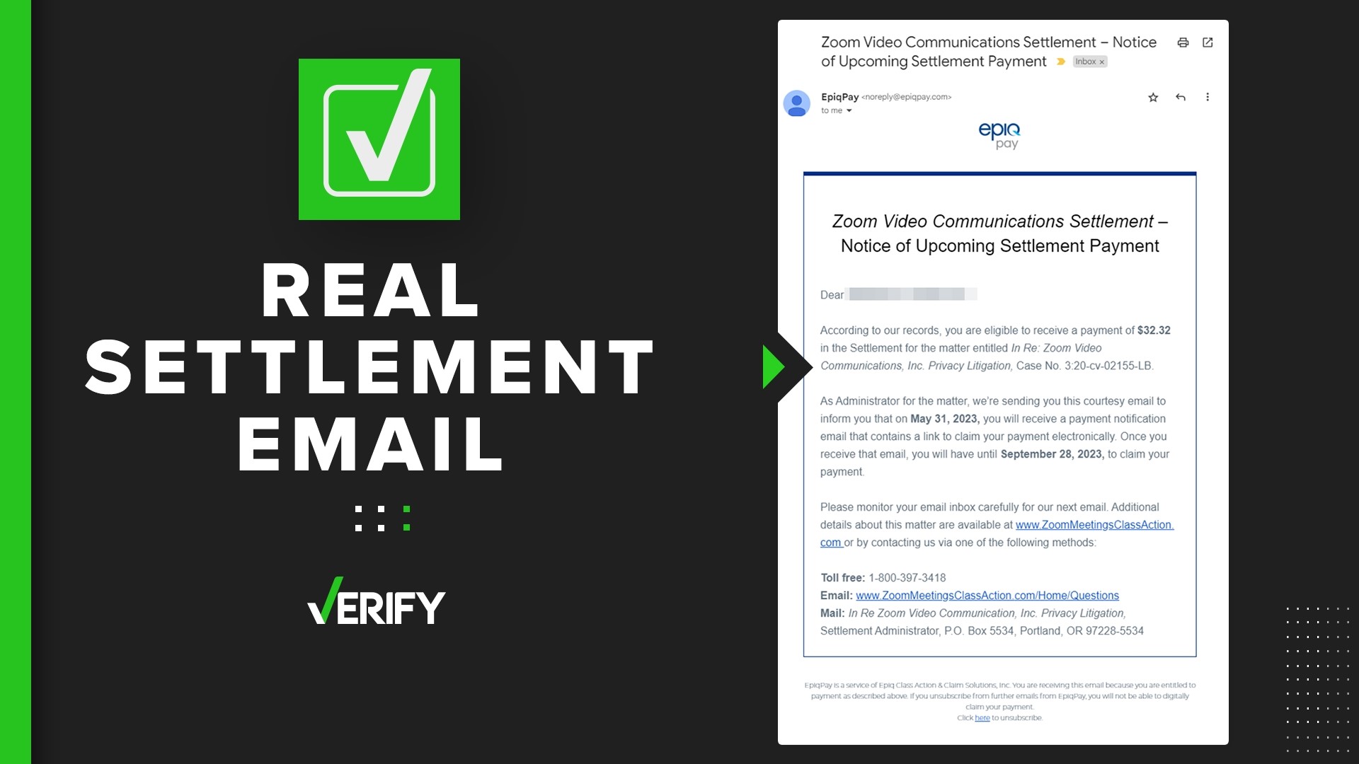 Zoom class action settlement payment emails are real